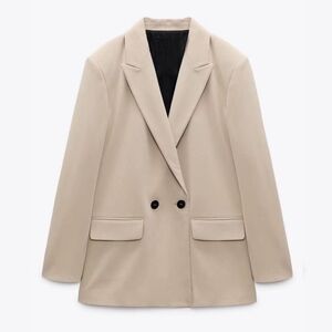 Zara Oversize Blazer Light Beige Size M